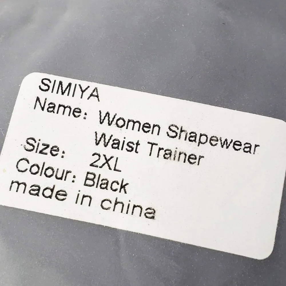 Simiya Women's Shapewear Waist Trainer Black XXL‎